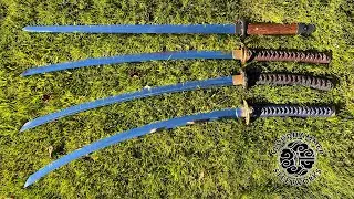 3 Ultra-Curved Cloudhammer Katanas Review - Deep Sori Japanese Swords Made of Japanese Super Steel