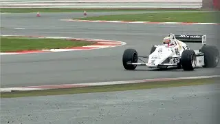 Williams FW08C on track at Silverstone with Felipe Nasr