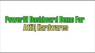 Fully Functional PowerBI Dashboard For AtliQ Hardware - Urdu / Hindi