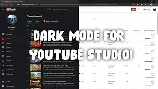 how to get dark mode for YouTube studio on desktop!!