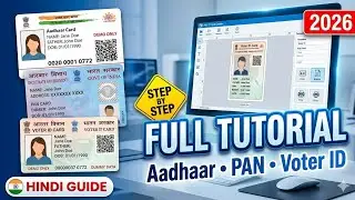Aadhar Card Printing Software Full Tutorial Hindi | PAN Card | Voter ID Card | ID Print Studio