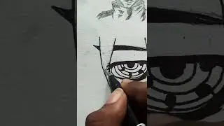 Sketch of Sasuke uchiha eye⚡ #howtodraw #shorts#anime#naruto#viral #trending#sasuke #naruto