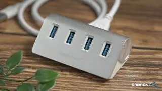 SABRENT Premium 4 Port Aluminum USB 3.0 Hub