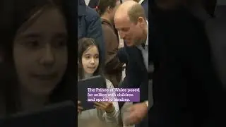 princewilliam Takes adorable #selfies with kids during a visit to a Ukrainian refugee accommodation