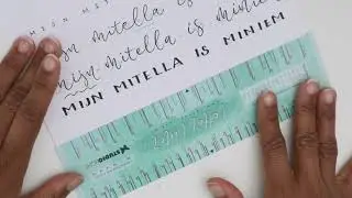Letterliner: smalle letter i en brede letter M, hoe los je dat op?