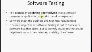 What is software testing