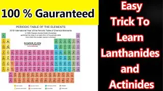 Trick To Learn Lanthanide and Actinide Series | Learning With Khan