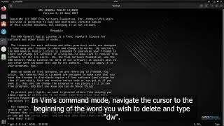 Deleting words