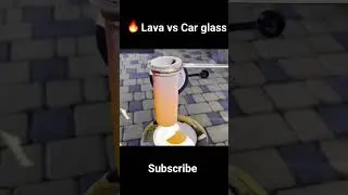 Lava vs Car glass #satisfying  Experiment
