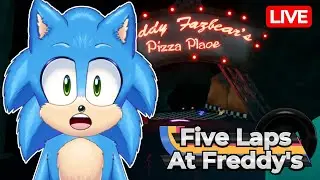 Movie Sonic Plays Five Laps At Freddy's LIVE!!