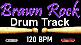 Brawn Rock Drum Track - 120 BPM, Drum Tracks for Bass Guitar, Instrumental Drum Beat 🥁 532
