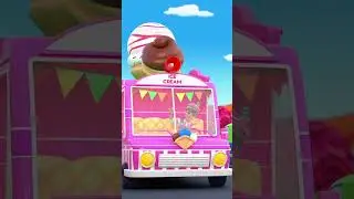 Wheels On The Ice-Cream Truck #shorts #nurseryrhymes #kidssongs #vehiclesongs #kindergarten