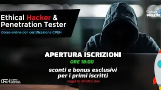Corso Ethical Hacker - Apertura iscrizioni