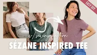 Perfect Everyday Women's T-shirt DIY | How to sew an easy Sézane inspired Tee