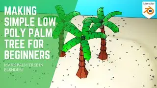 Low poly palm tree for beginners? | Blender Tutorial