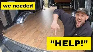 VW CRAFTER Campervan Conversion | FITTING Vinyl Floor