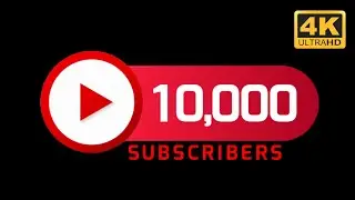 10K Subscribers Counter Black Screen 4K (Free to Use)