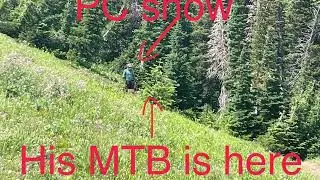 I saw a guy ski a short run!!! On 9K PC MTB Trail!!!