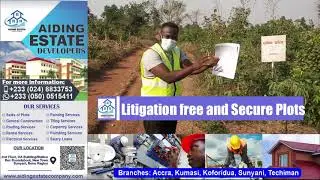 Affordable plots of land for sale at Abesim Aboabo, Sunyani by Aiding Estate Developers.