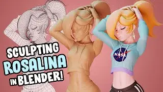 Sculpting Rosalina in Blender!!