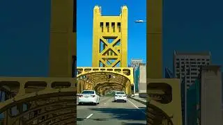 США в старый город Sacramento по Tower Bridge #youtubeshorts #music #usa  #towerbridge #shorts