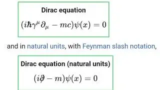 Dirac equation @physics....