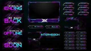 Animated overlay for Twitch | Facebook | Mixer | Youtube gaming, Pro animated overlay 80% Off