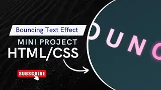 Bouncing Text Animation in HTML & CSS | Creative CSS Project
