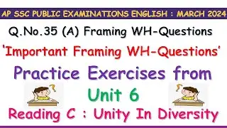 Framing WH Questions in English Grammar in Telugu || 10th Class || March 2014 ||