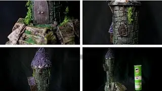 I made a Wizards tower out of a PRINGLE TUBE! | Do it yourself Diorama
