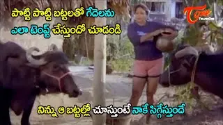 పొట్టి పొట్టి బట్టలతో గేదెలను ఎలా టెంప్ట్ చేస్తుందో చూడండి | Latest Comedy Scenes | TeluguOne