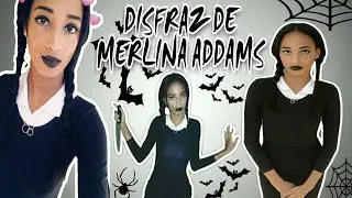 MERLINA ADDAMS COSTUME HALLOWEEN + MAKEUP | HALLOWEEN | Anyerlin Camarena 🎃