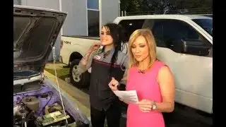 Being interviewed on Channel 4, San Antonio!