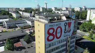 OZGraf Olsztyn - Budynek z drona. 4K dji mini 3 pro.