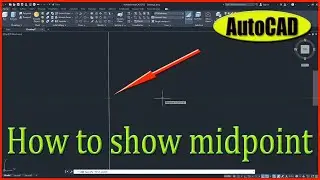How to show midpoint in autocad 