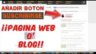 Agregar/Añadir boton Suscribirse de Youtube a pagina Web o Blog