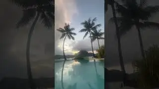 Bora Bora Tahiti Sunset. Follow for Travel Vlogs from Bora Bora. #borabora #tahiti #frenchpolynesia