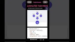 Animated Tab menu using HTML CSS  