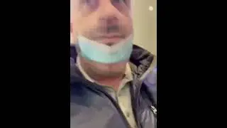 "Наденьте маску!" - "Она надета". - "И на нос". - И на нос".