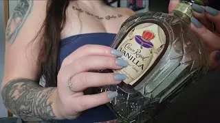 ASMR- Textured Glass Tapping & Scratching W/ Shirt Sounds!!!!