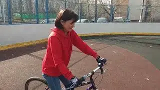 Велошкола. Первое занятие.