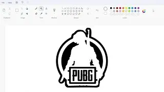 How to draw the PUBG logo using MS Paint | How to draw on your computer