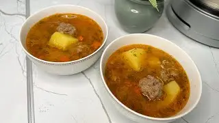 Ауызашарға жеңіл сорпа😍 Ерекше әдіспен жасалады. Суп с мини котлетами . Сорпа. Кешкі ас