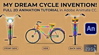 How to Animate a Realistic Cycle in Adobe Animate CC | Secret Studio Style