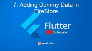 7 . Adding Dummy Data in FireStore - Firebase - Flutter - FireStore (Coffee App)