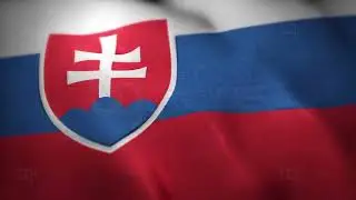 Slovakia Flag - Realistic - Waving Flag - Full HD - 1080 - Seamless Loop