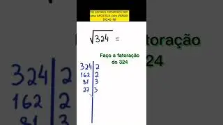 Super Dica Para Calcular. RAIZ QUADRADA #shortssprintbrasil