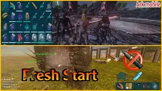 ( ARK MOBILE ) Fresh Start 🔥 RAID turret base with sword🗡OP LOOT😱