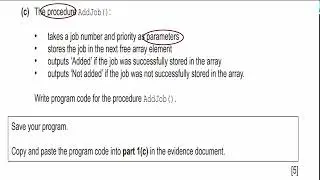 Computer Science 9618 Paper 4 Insertion Sort Walkthrough