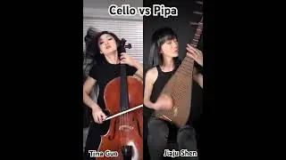 Cello vs Pipa Battle 🖤 Slap & Shred 